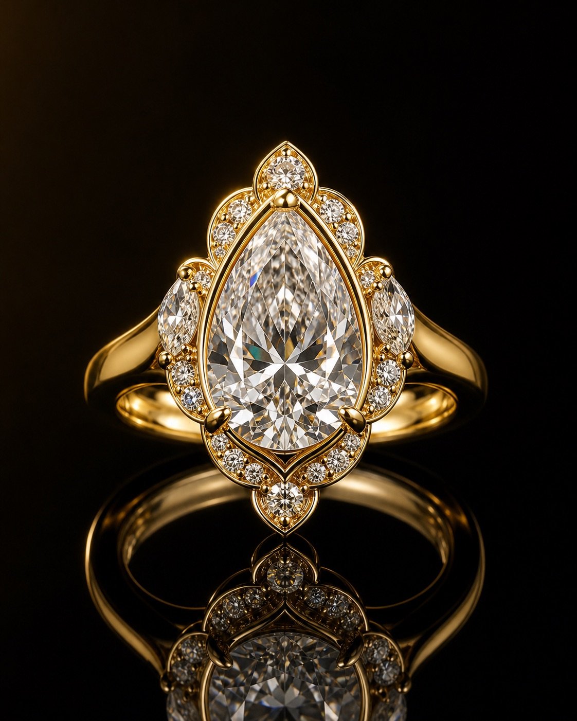 Poire cocktail ring